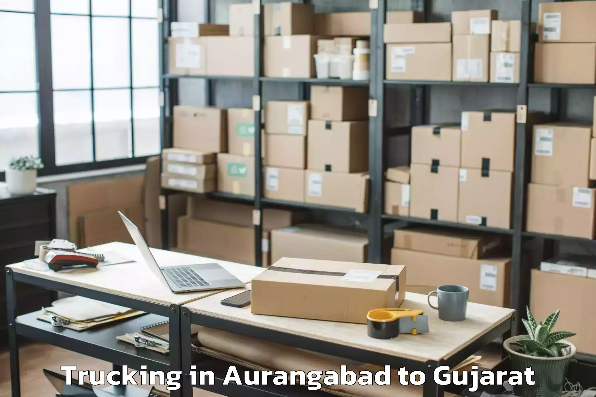 Aurangabad to Ganpat University Mehsana Trucking Booking